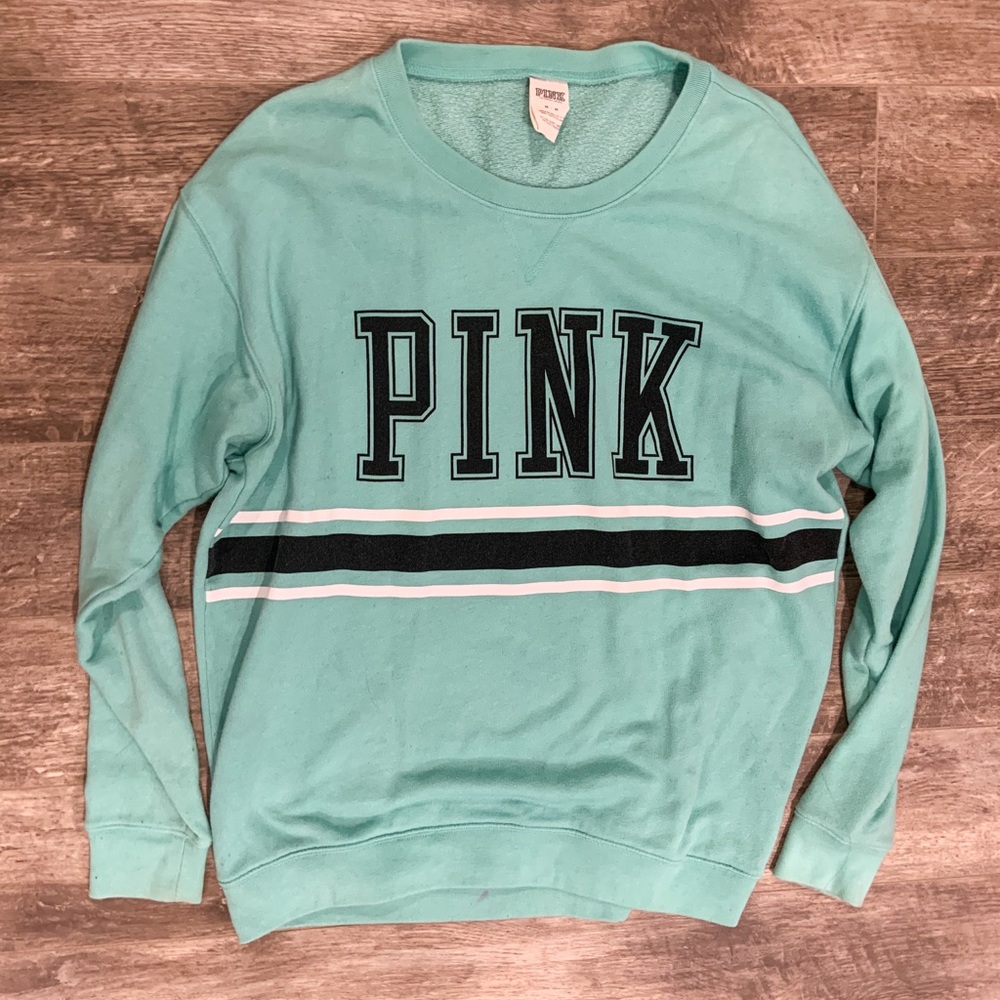 PINK VS Sky Blue Stripped